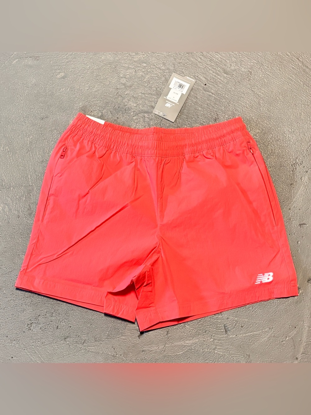 New Balance 5” Shorts Coral Red Athletic Woven Mens M